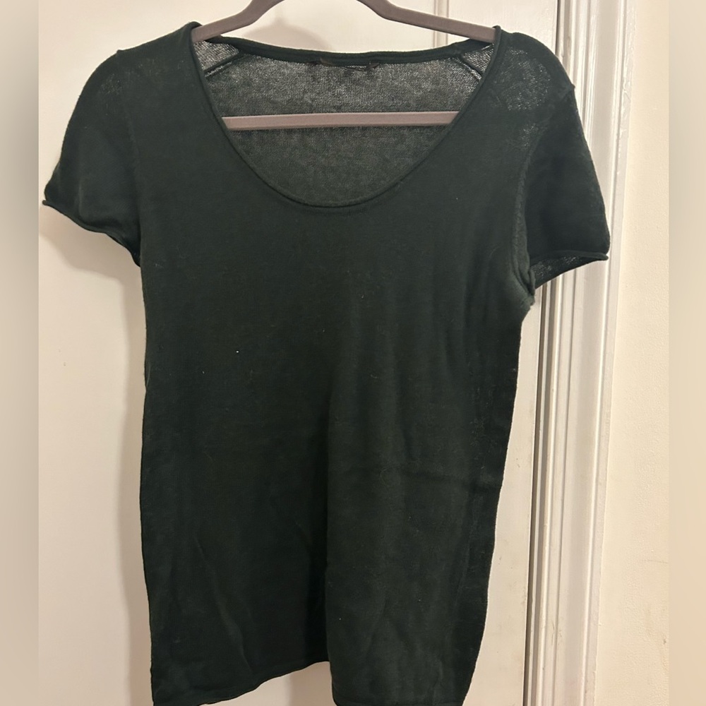 BCBG MaxAzria Cashmere Blend Sweater. Size Large Color Dark Green